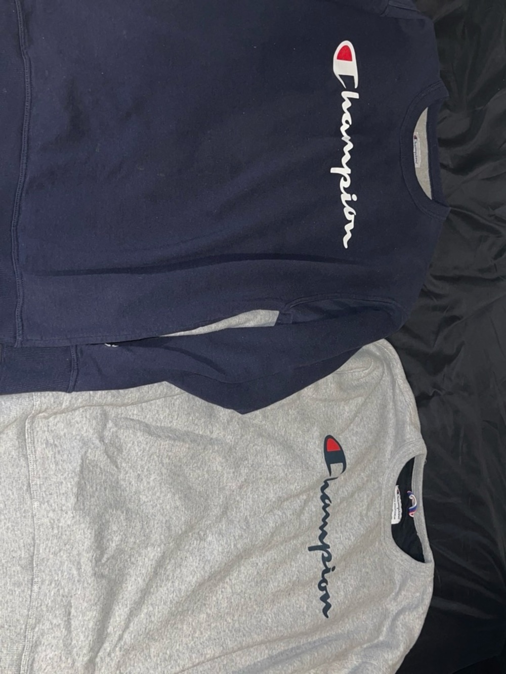 Champion Crewneck Sweatshirts - Navy & Light Gray